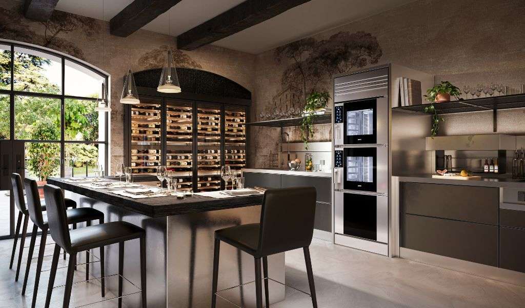 SuperOven Model 1 in a refined Chef's Table in the countryside