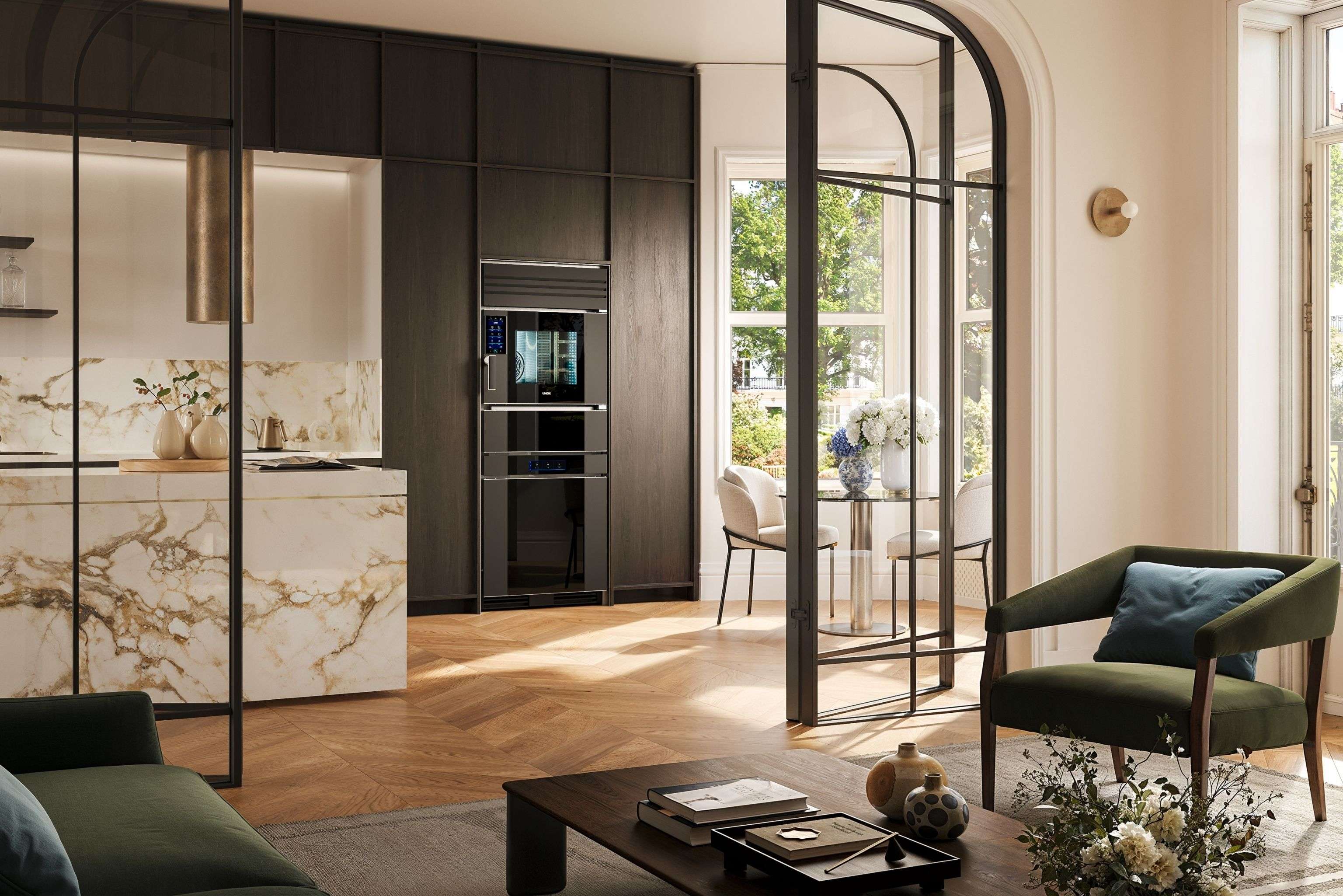 Unox Casa & Fhiaba multifunction column with Model 1 and blast chiller in a London Townhouse