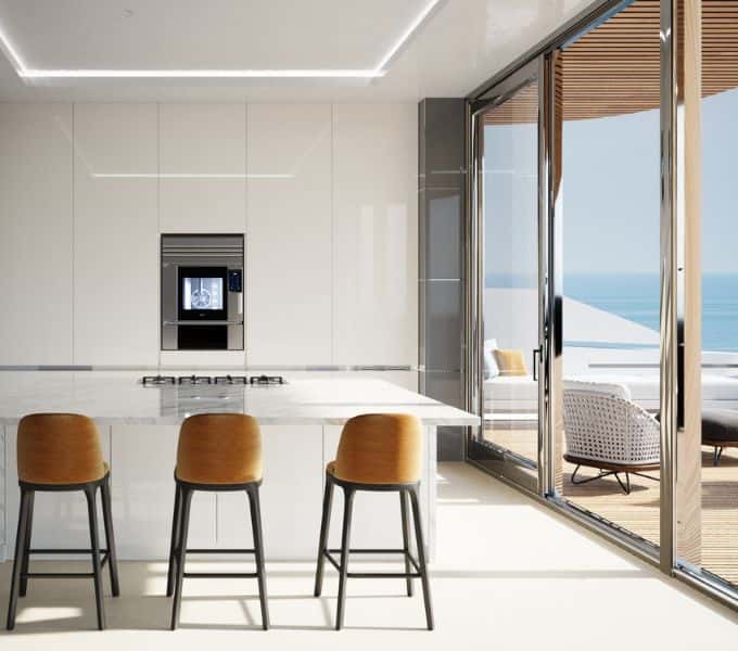 Model 1S smart oven in a yacht Galley